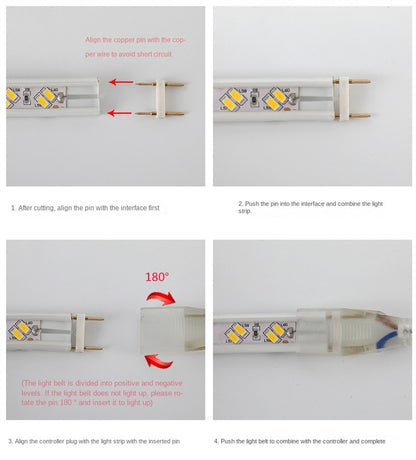 Flexible Waterproof Outdoor LED Strip Lights High Brightness COB Dual-Row RGB Multicolor & 3-Color Modes, IP65 for Camping, Garden, Patio, and Outdoor Decor