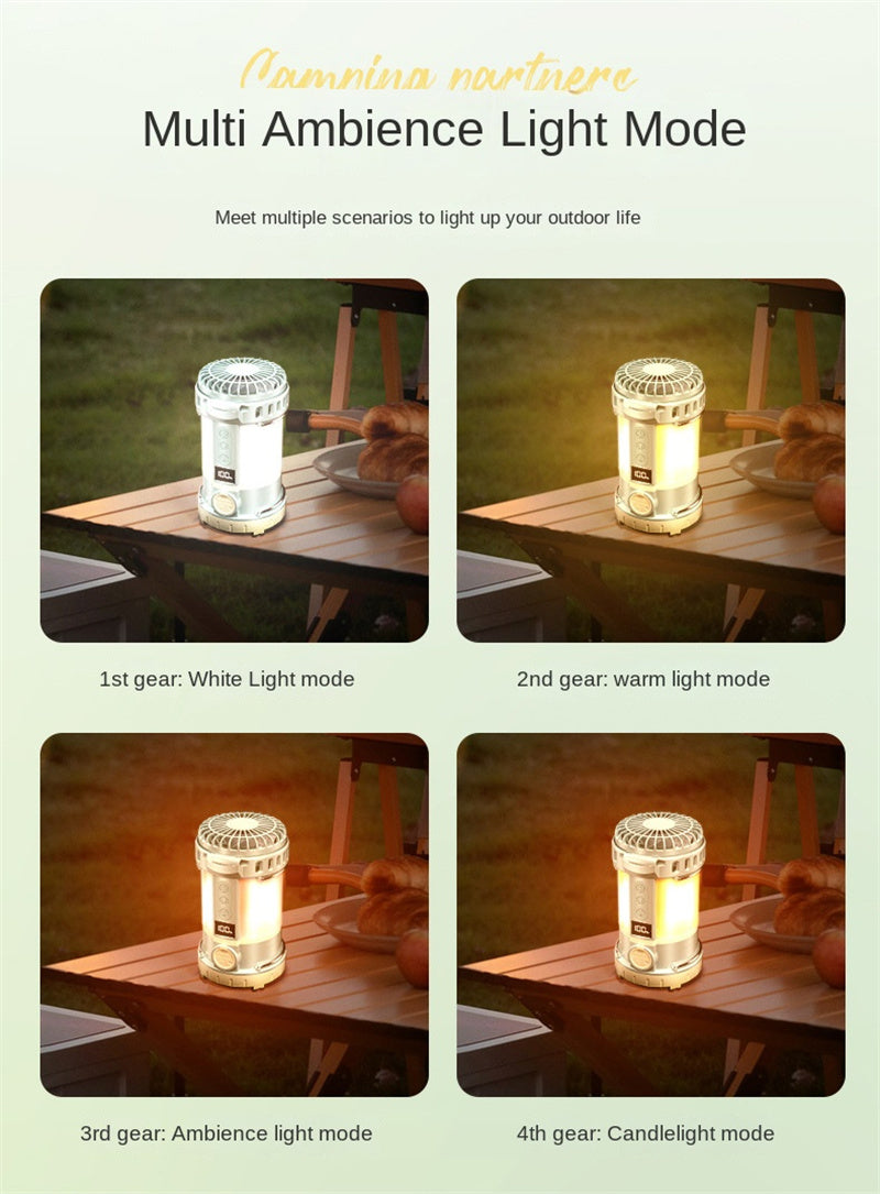 LED camping fan light