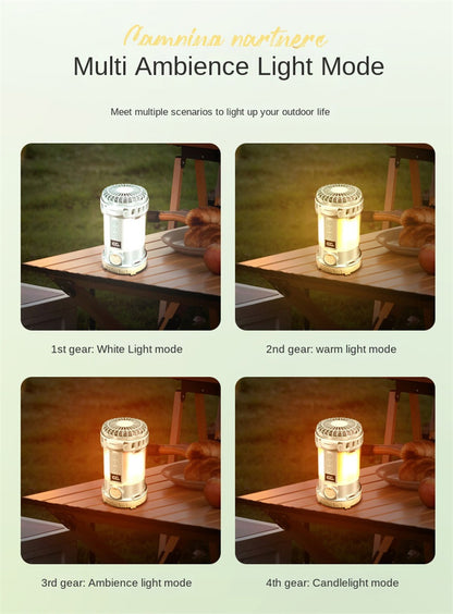 LED camping fan light