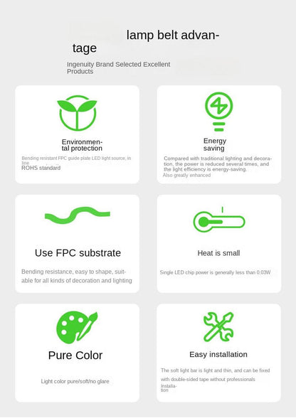 Custom RGB COB LED Strip – 8mm Flexible Indoor Light