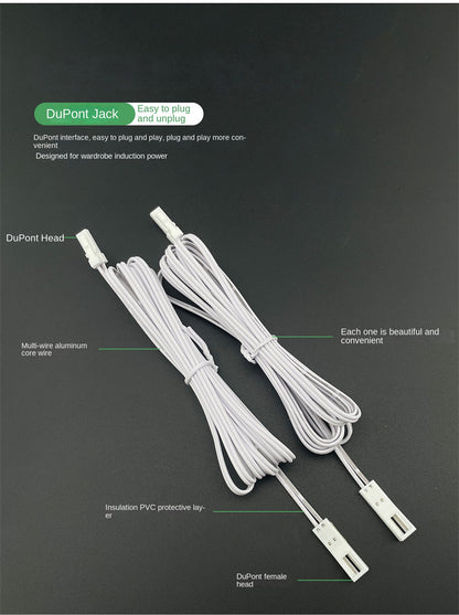 5V / 12V / 24V 2-Pin LED Strip Jumper Wires Solderless Led Strip Connectors for 5mm, 8mm and 10mm COB/SMD LED strips