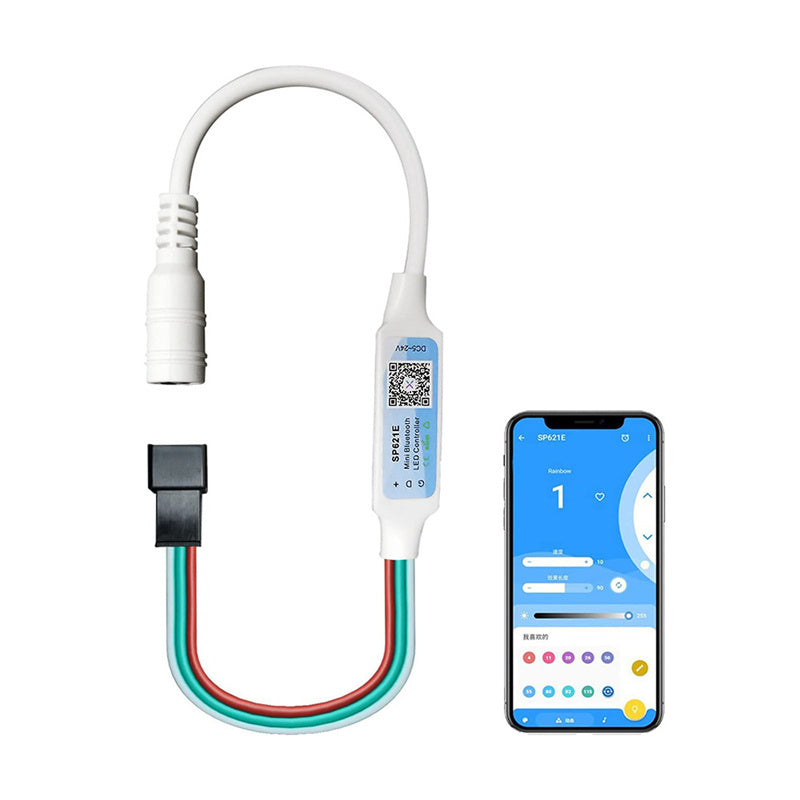 Mini Bluetooth LED Controller – RGBIC Music Sync & APP Control for Addressable LED Strip Lights