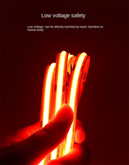 Custom RGB COB LED Strip – 8mm Flexible Indoor Light