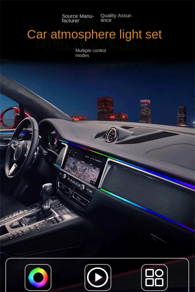 Music Rhythm RGB Car Ambient Light USB Sound-Control Multi-Color Atmosphere Lamp
