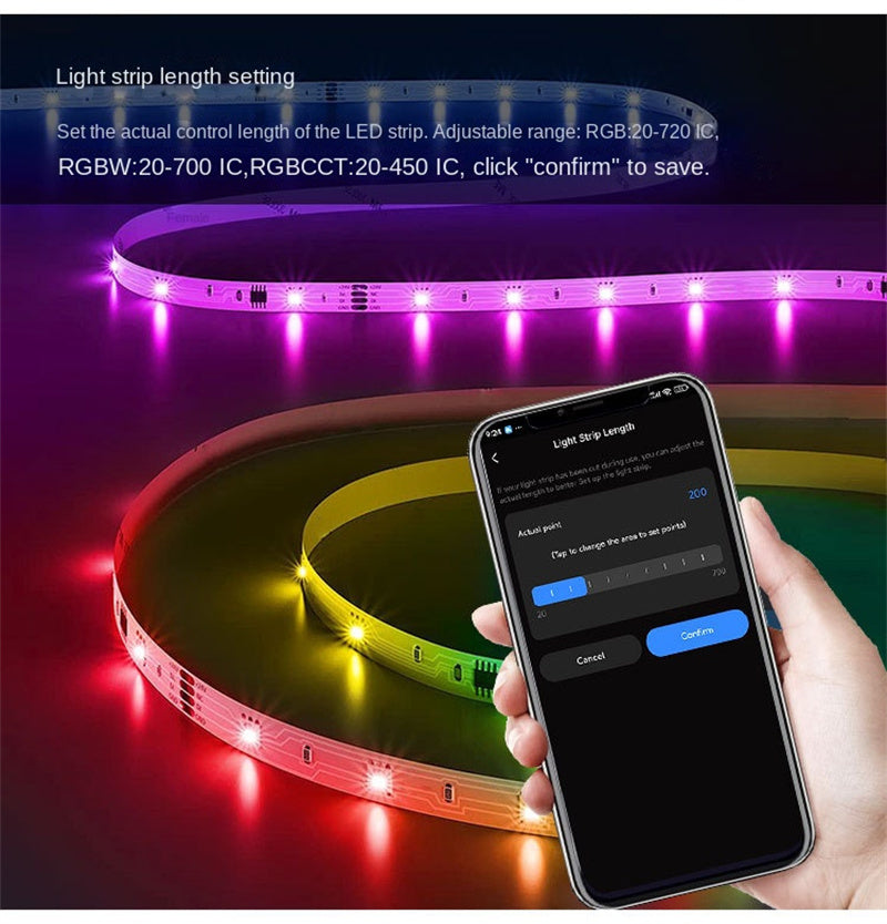 Smart RGB Bluetooth WiFi LED Controller – Voice & App Control for Dream Color LED Strip Lights