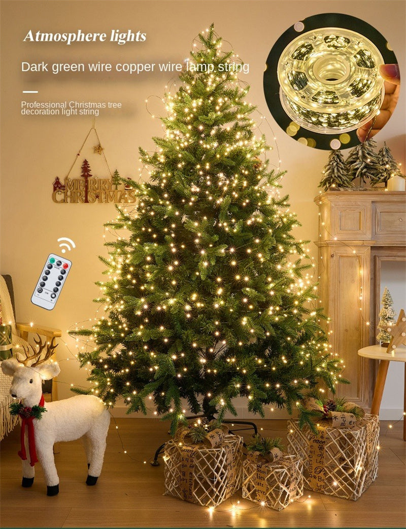 LED Remote Control Christmas String Lights Waterproof Copper Wire Fairy Lights for Festive Decor