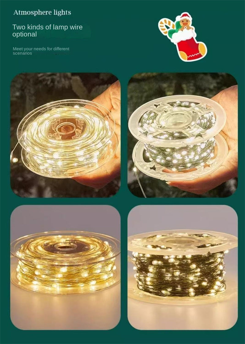 LED Remote Control Christmas String Lights Waterproof Copper Wire Fairy Lights for Festive Decor