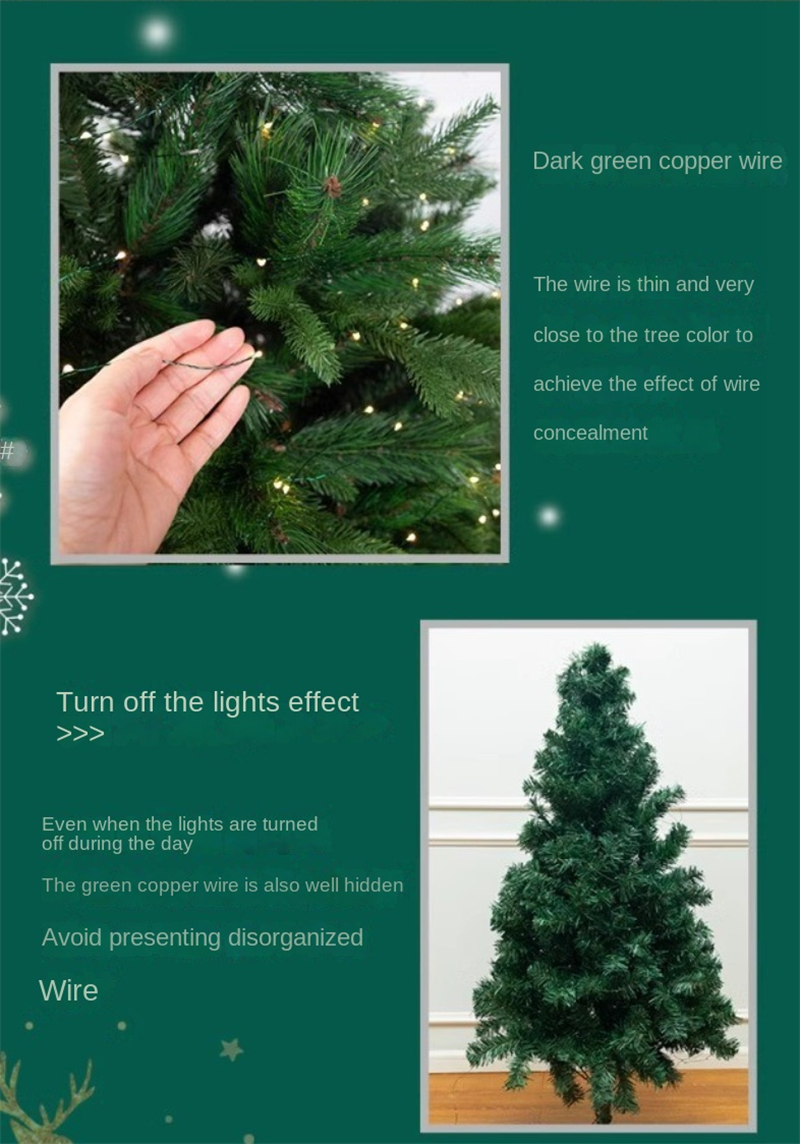 LED Remote Control Christmas String Lights Waterproof Copper Wire Fairy Lights for Festive Decor