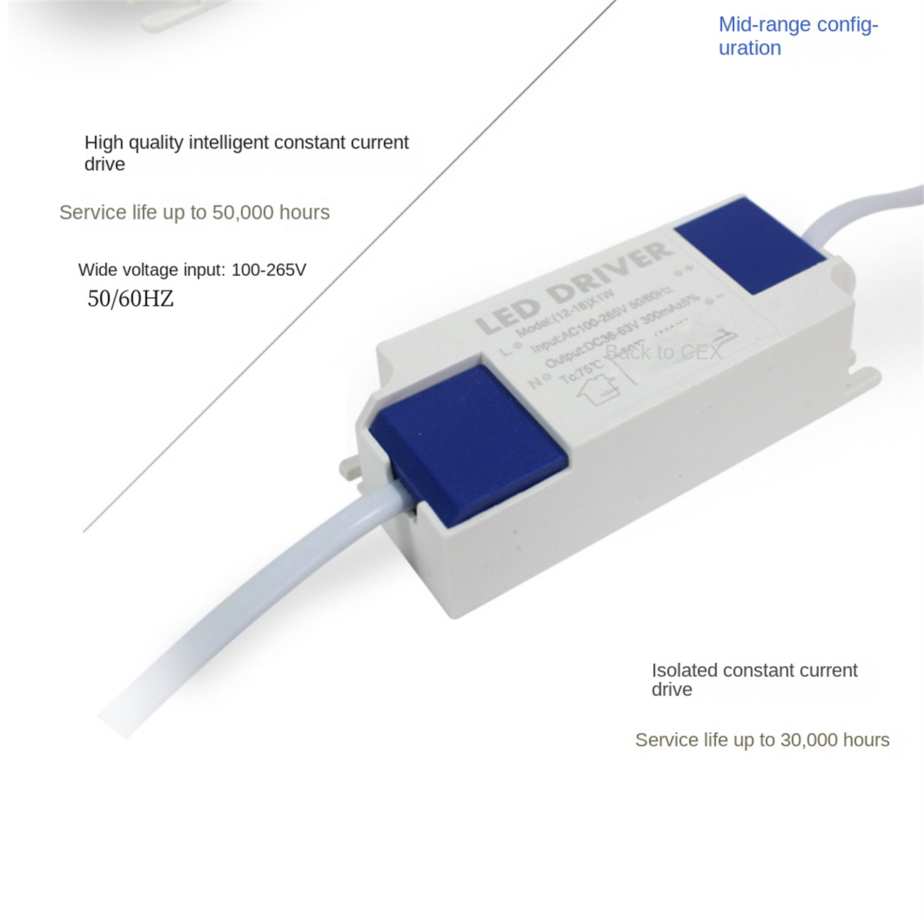 Narrow border tube light, deep cup anti glare, living room bedroom, hotel office, no main light, embedded LED tube light