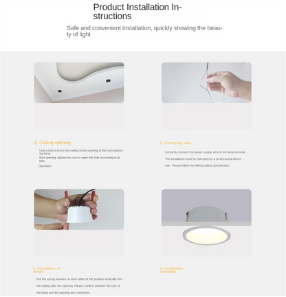 Narrow border tube light, deep cup anti glare, living room bedroom, hotel office, no main light, embedded LED tube light