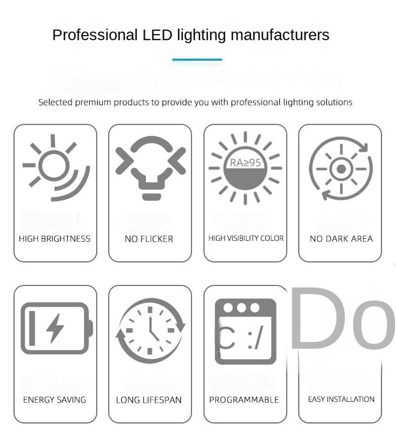 COB LED Strip Light – RGB Color-Chasing Waterfall Effects