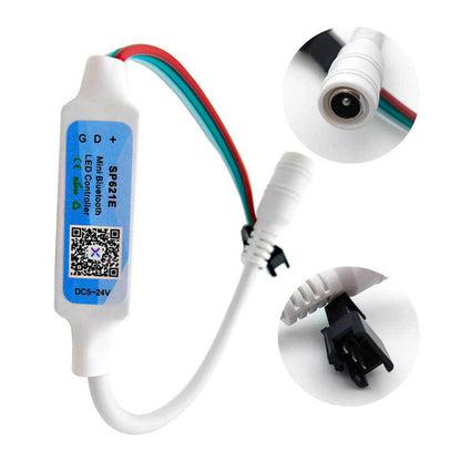 Mini Bluetooth LED Controller – RGBIC Music Sync & APP Control for Addressable LED Strip Lights
