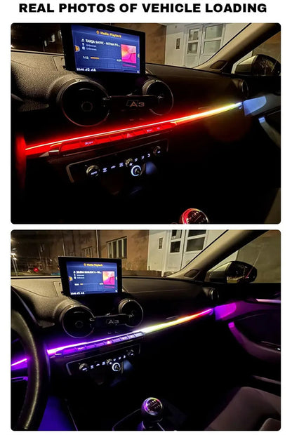 Wireless Acrylic Symphony Ambient Light Kit - 64-Color Wrap-Around Interior Lighting, App Control & Sync Footwell Lights