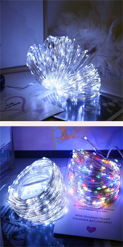 Solar LED Copper Wire String Lights – Waterproof Outdoor Fairy Lights for Garden, Patio & Christmas Decoration