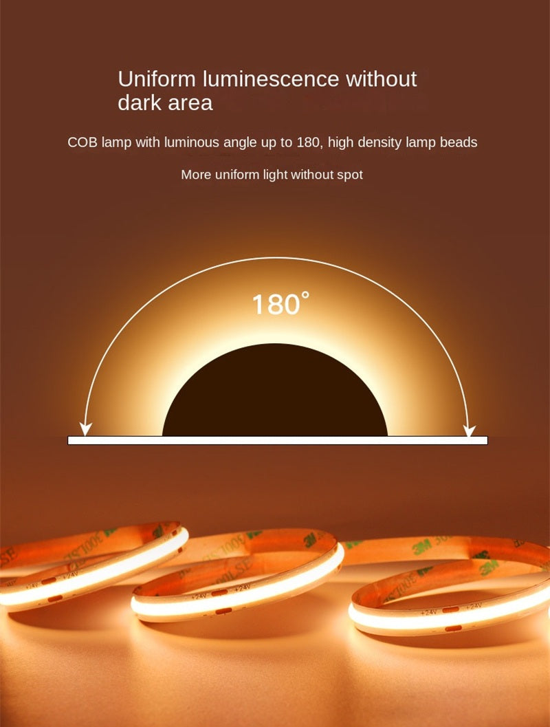 Custom RGB COB LED Strip – 8mm Flexible Indoor Light