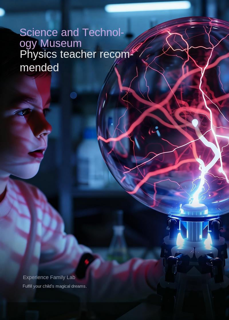 Interactive Plasma Ball Lamp – Touch & Sound Activated Magic Lightning Sphere – STEM Science Novelty Light
