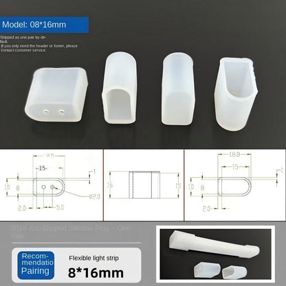 Silicone LED Strip Light End Caps – Waterproof Neon Strip End Plugs