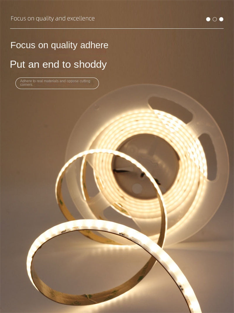 COB LED Strip Light – RGB Color-Chasing Waterfall Effects