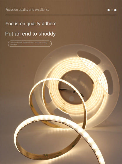 COB LED Strip Light – RGB Color-Chasing Waterfall Effects