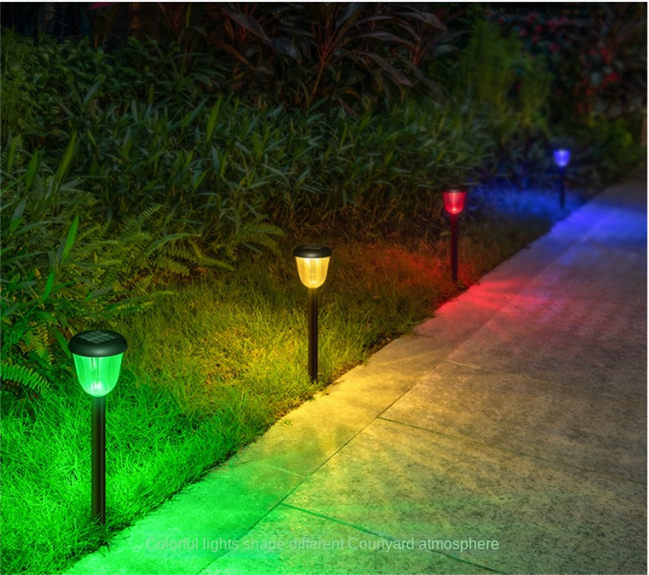 Luz solar para césped para jardín, patio, LED, enchufe de tierra, iluminación para exteriores, luz para camino