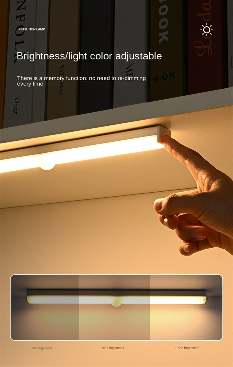 Smart Motion-Sensing LED Rechargeable Strip Light - Wireless Magnetic Adhesive Cabinet Wardrobe Lighting Bar