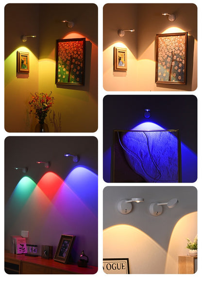 Smart Wireless RGB Wall Sconce – Rechargeable Motion Sensor Spotlight & Picture Light