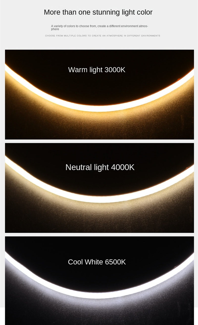 Custom RGB COB LED Strip – 8mm Flexible Indoor Light