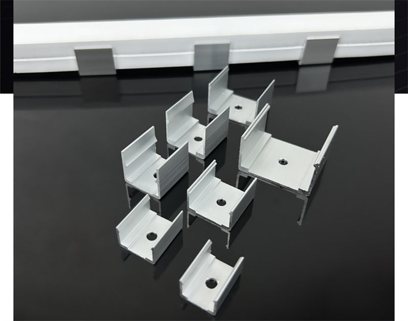 6063 Aluminum LED Strip Mounting Clips for Silicone Neon Lights