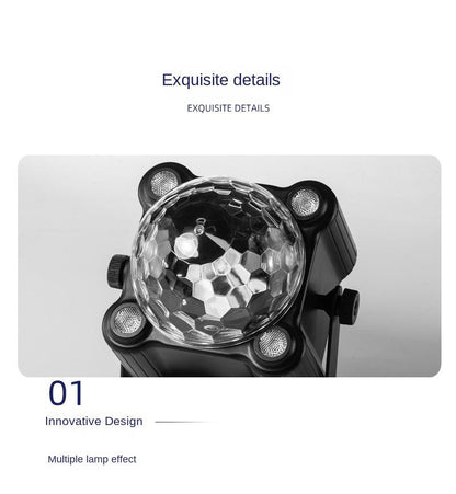 RGB LED Stage Light with Sound Activated Disco Ball Effect Light for KTV, Home Party & Events