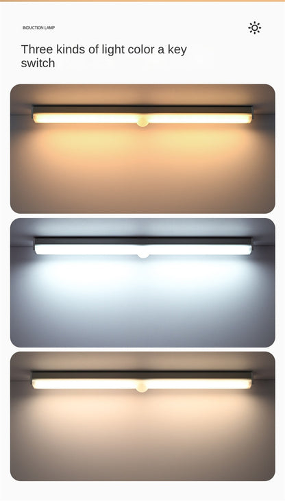 Smart Motion-Sensing LED Rechargeable Strip Light - Wireless Magnetic Adhesive Cabinet Wardrobe Lighting Bar