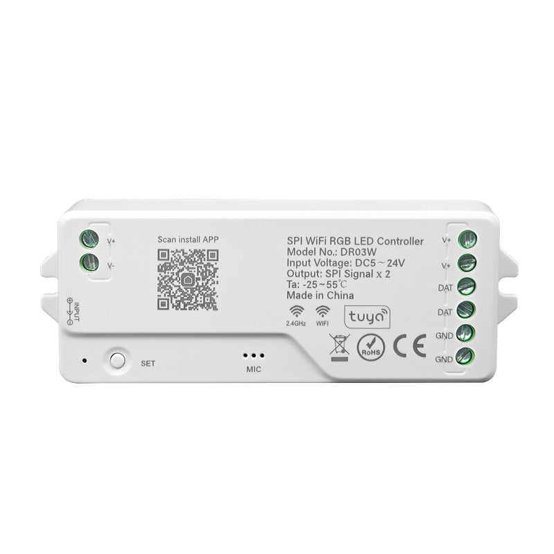 Smart RGB Bluetooth WiFi LED Controller – Voice & App Control for Dream Color LED Strip Lights