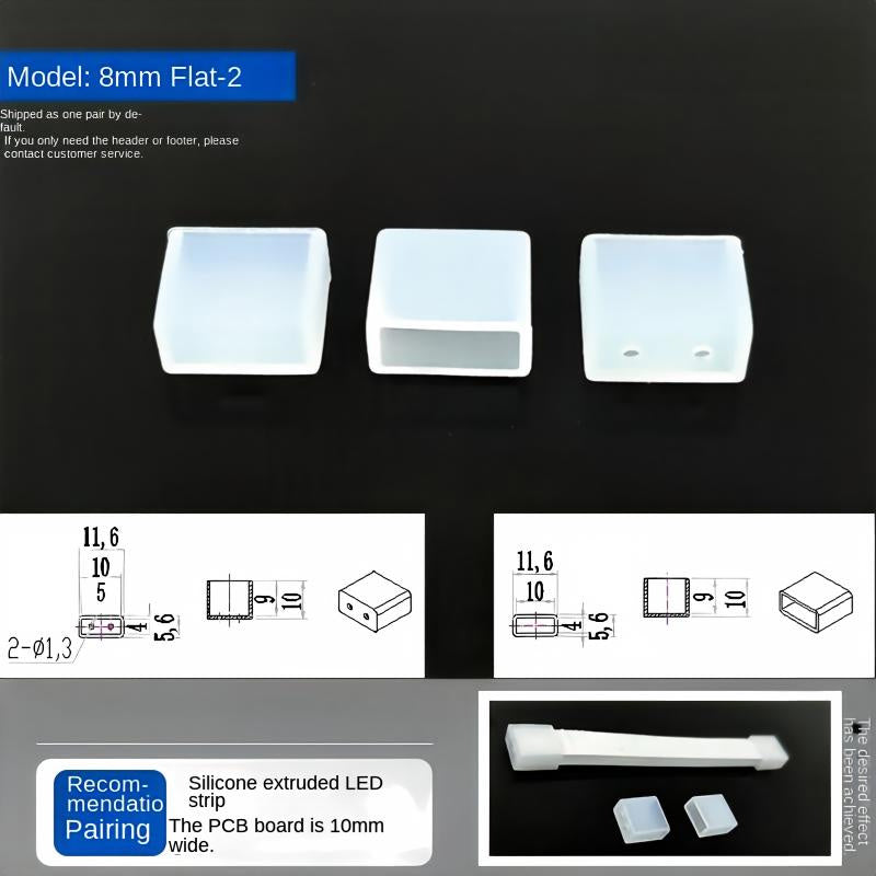 Silicone LED Strip Light End Caps – Waterproof Neon Strip End Plugs
