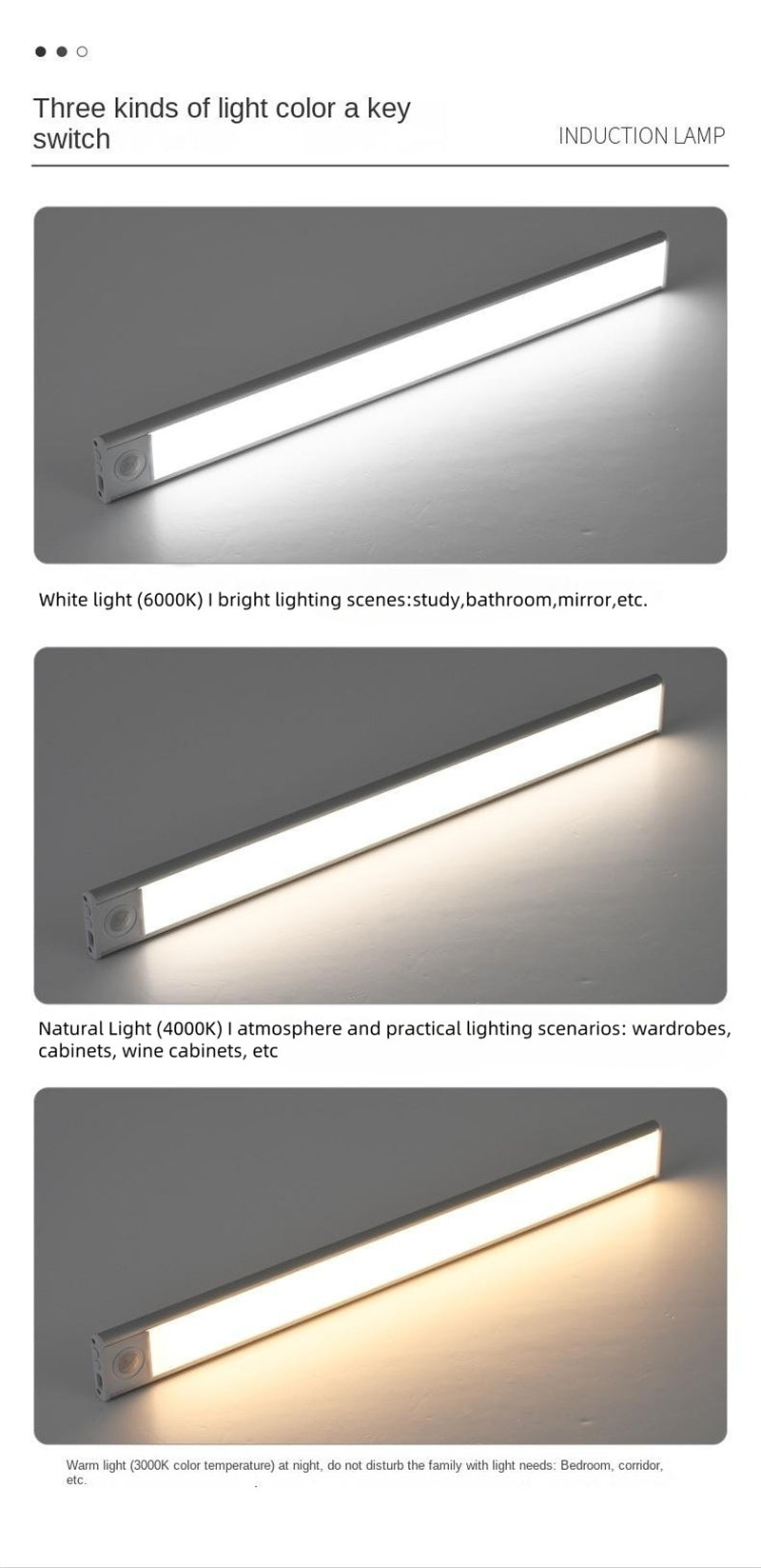 Ultra-Thin Rechargeable Motion Sensor LED Light Strip – Magnetic & Self-Adhesive Cabinet Light for Closet, Wardrobe, Kitchen, Wine Cabinet