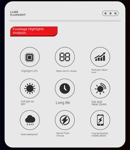 All-Terrain Multi-Function High-Power Flashlight — Built for Night Fishing, Hiking, Search & Rescue