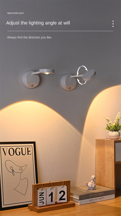 New Wireless Rechargeable LED Wall Spotlight Smart Motion Sensor, Remote Control, Picture Lighting for Indoor Use, No Wiring Needed