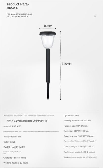 Solar Outdoor Garden Lights – Waterproof Lawn, Patio & Pathway Decorative Landscape Lighting