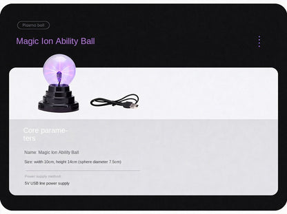 Interactive Plasma Ball Lamp – Touch & Sound Activated Magic Lightning Sphere – STEM Science Novelty Light