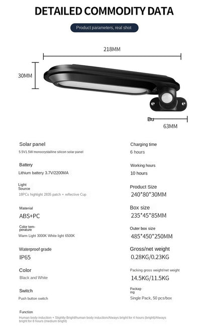 Solar Wall Light Outdoor · Motion Sensor LED · Garden / Yard / Pathway Security Lighting