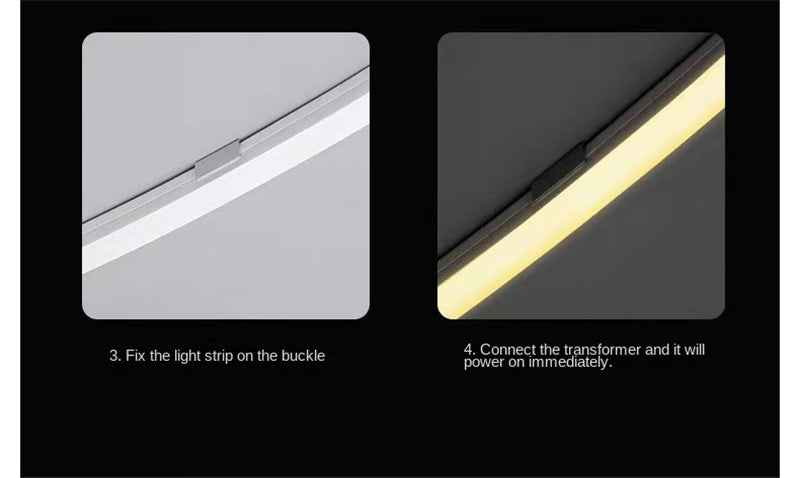 6063 Aluminum LED Strip Mounting Clips for Silicone Neon Lights