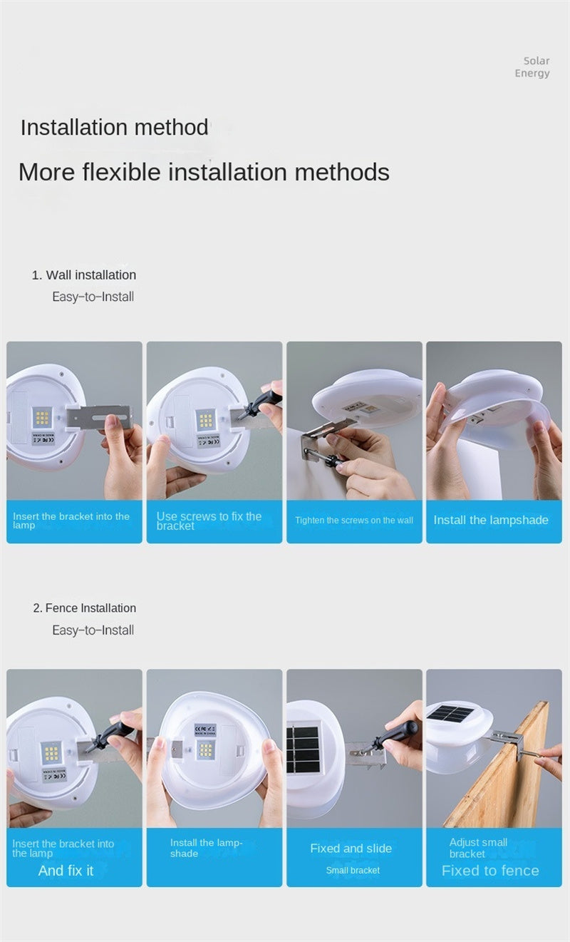 EcoGlow Solar Fence Light – Decorative LED Wall Light for Garden, Patio, Yard & Outdoor Fences