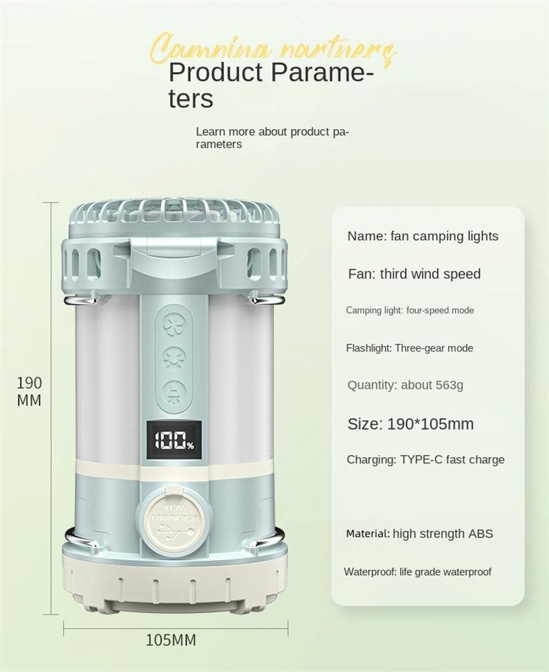 outdoor LED fan lamp