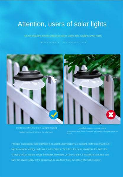 EcoGlow Solar Fence Light – Decorative LED Wall Light for Garden, Patio, Yard & Outdoor Fences