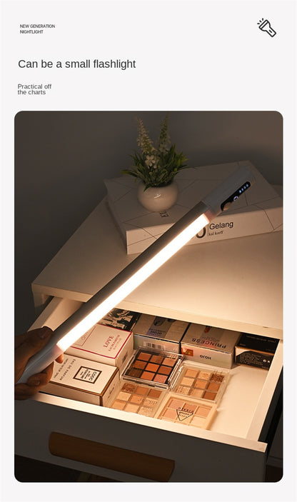 Smart Motion Sensor LED Light Strip Rechargeable Intelligent Digital Display Adjustable Sensing Angle Magnetic Closet Light for Wardrobe Cabinet & Wine Rack