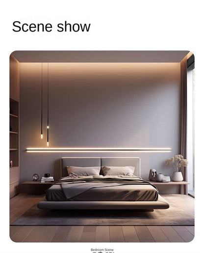 COB LED Strip Lights Low Voltage Linear Lighting, Ruban LED à température de couleur double encastré avec autocollant pour le plafond, éclairage ambiant principal sans lumière dans le salon
