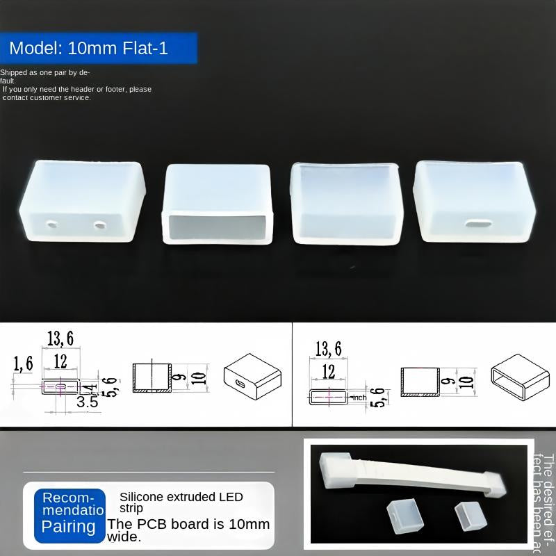 Silicone LED Strip Light End Caps – Waterproof Neon Strip End Plugs