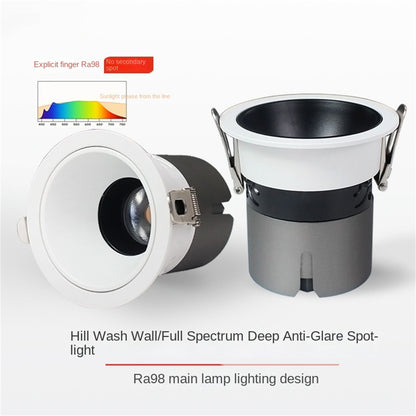 Low blue light full spectrum LED spotlight, small hill 75 hole Ra98 display, no secondary light spot, anti glare, no main light