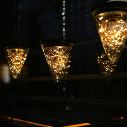 Outdoor Solar Light String for Home Villa LED Yard Decorative Pendant Light Balcony Decoration Lamp