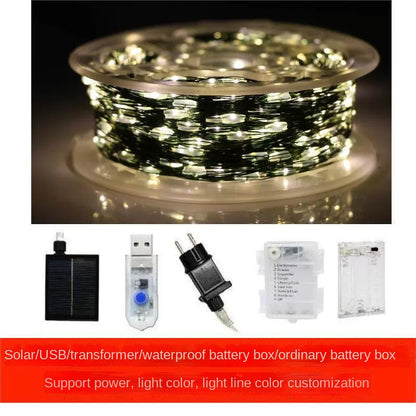 LED Remote Control Christmas String Lights Waterproof Copper Wire Fairy Lights for Festive Decor