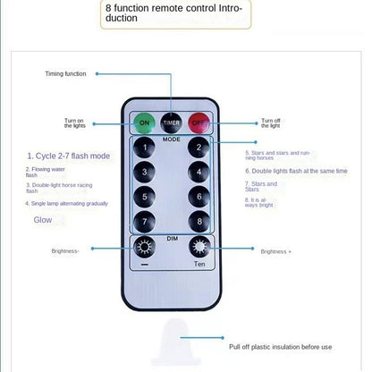 LED Remote Control Christmas String Lights Waterproof Copper Wire Fairy Lights for Festive Decor