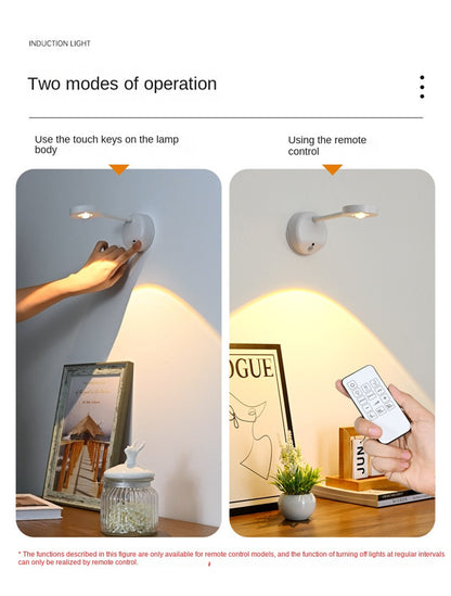 New Wireless Rechargeable LED Wall Spotlight Smart Motion Sensor, Remote Control, Picture Lighting for Indoor Use, No Wiring Needed